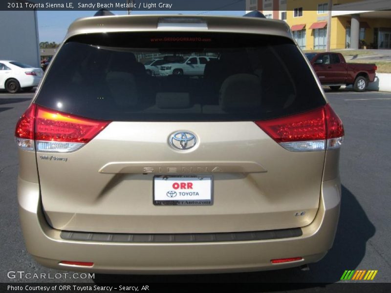 Sandy Beach Metallic / Light Gray 2011 Toyota Sienna LE