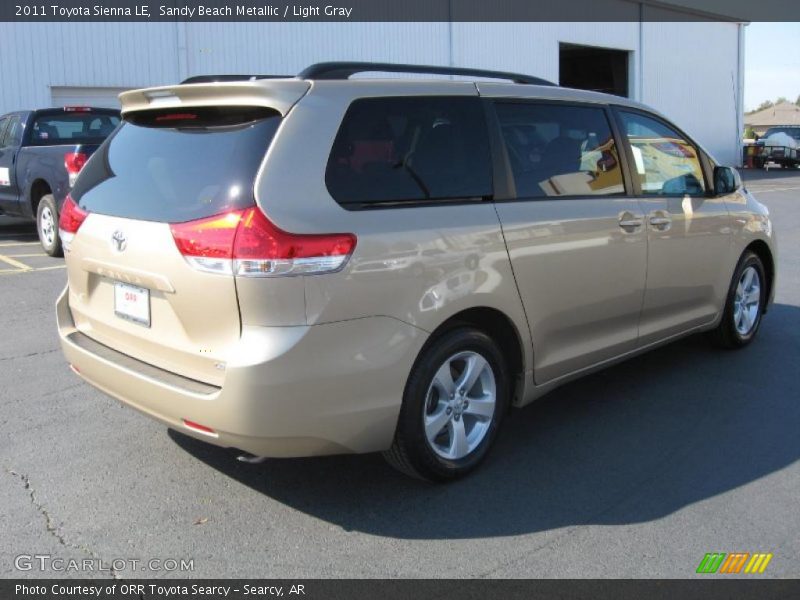 Sandy Beach Metallic / Light Gray 2011 Toyota Sienna LE