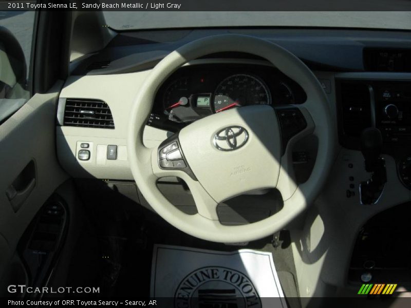 Sandy Beach Metallic / Light Gray 2011 Toyota Sienna LE