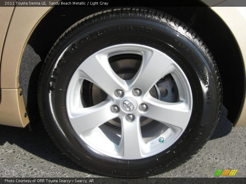 Sandy Beach Metallic / Light Gray 2011 Toyota Sienna LE