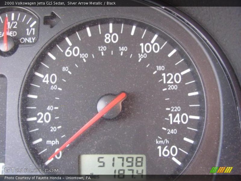 Silver Arrow Metallic / Black 2000 Volkswagen Jetta GLS Sedan