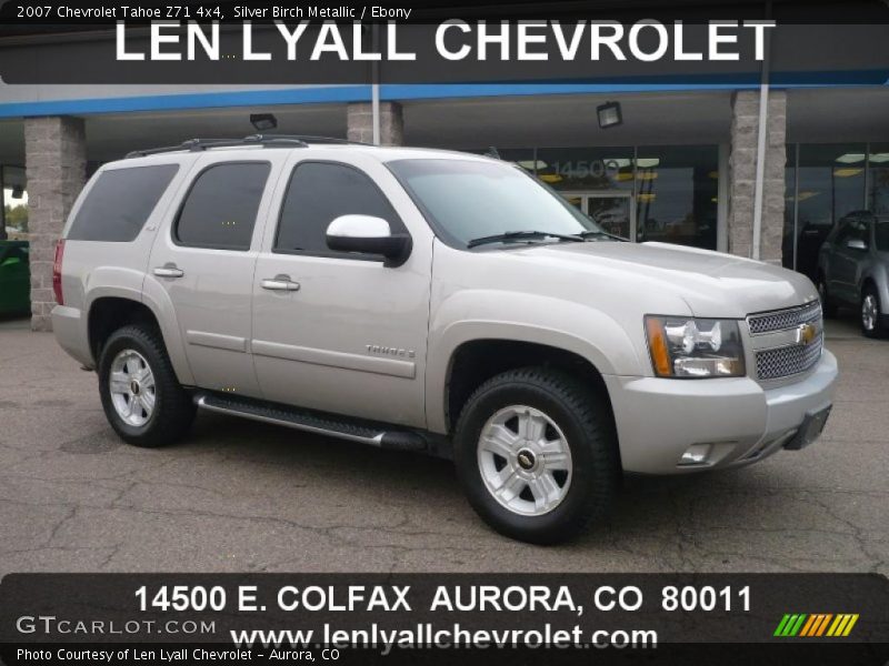 Silver Birch Metallic / Ebony 2007 Chevrolet Tahoe Z71 4x4