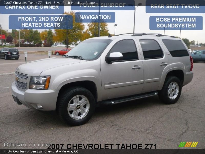 Silver Birch Metallic / Ebony 2007 Chevrolet Tahoe Z71 4x4