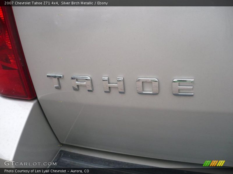 Silver Birch Metallic / Ebony 2007 Chevrolet Tahoe Z71 4x4