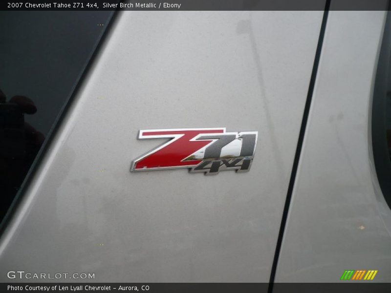 Silver Birch Metallic / Ebony 2007 Chevrolet Tahoe Z71 4x4
