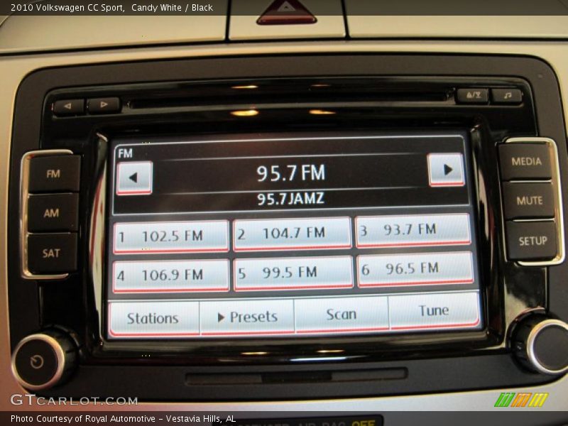 Navigation of 2010 CC Sport