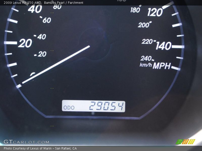 Bamboo Pearl / Parchment 2009 Lexus RX 350 AWD