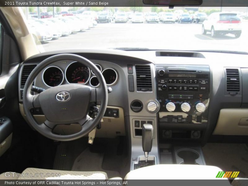 Super White / Sand Beige 2011 Toyota Tundra CrewMax