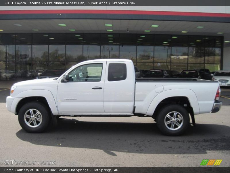 Super White / Graphite Gray 2011 Toyota Tacoma V6 PreRunner Access Cab