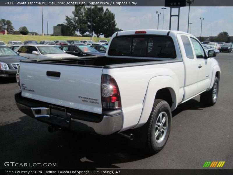 Super White / Graphite Gray 2011 Toyota Tacoma V6 PreRunner Access Cab