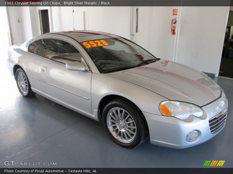 Bright Silver Metallic / Black 2003 Chrysler Sebring LXi Coupe