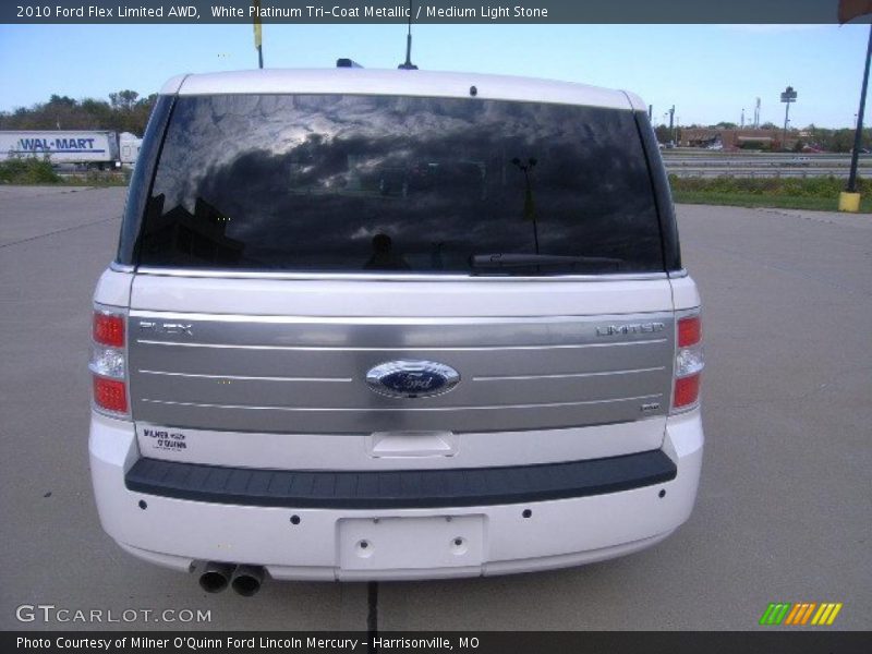 White Platinum Tri-Coat Metallic / Medium Light Stone 2010 Ford Flex Limited AWD
