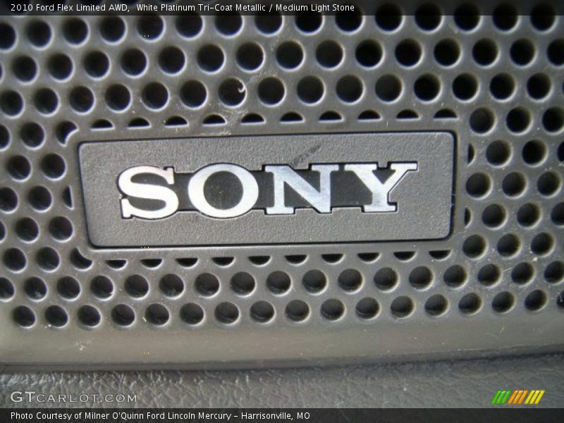White Platinum Tri-Coat Metallic / Medium Light Stone 2010 Ford Flex Limited AWD