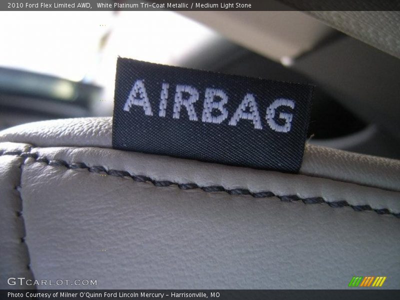 White Platinum Tri-Coat Metallic / Medium Light Stone 2010 Ford Flex Limited AWD