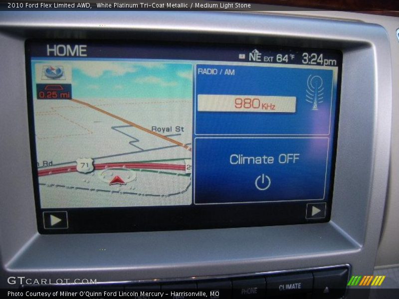 Navigation of 2010 Flex Limited AWD
