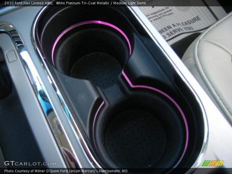 White Platinum Tri-Coat Metallic / Medium Light Stone 2010 Ford Flex Limited AWD