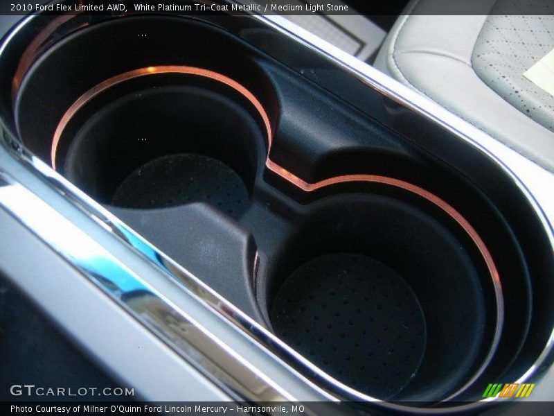 White Platinum Tri-Coat Metallic / Medium Light Stone 2010 Ford Flex Limited AWD