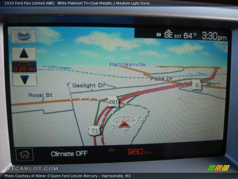Navigation of 2010 Flex Limited AWD