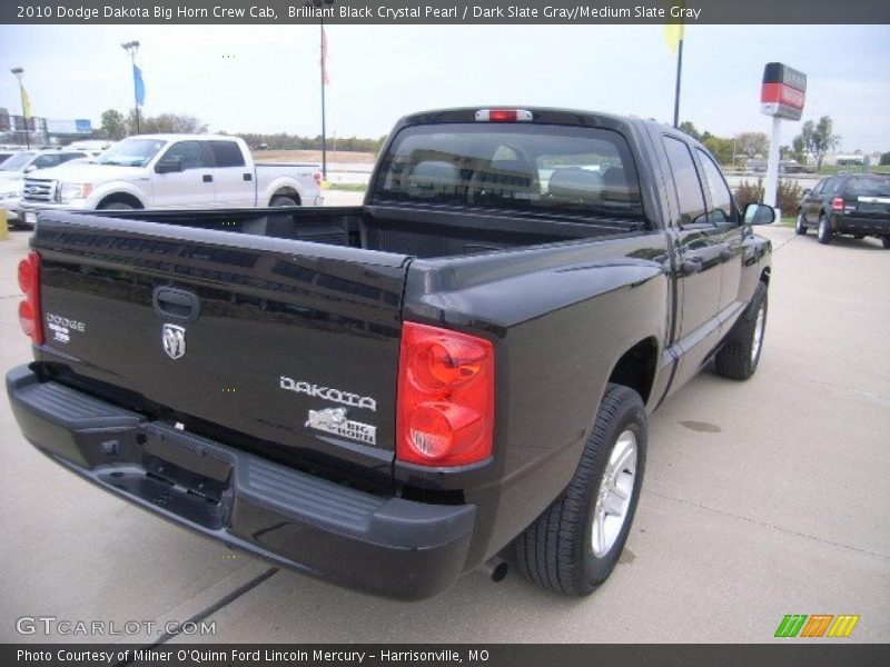 Brilliant Black Crystal Pearl / Dark Slate Gray/Medium Slate Gray 2010 Dodge Dakota Big Horn Crew Cab