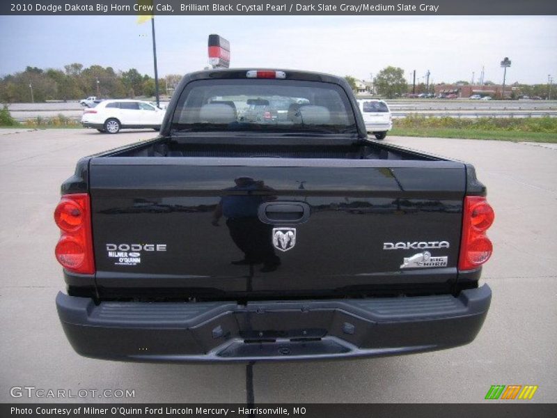 Brilliant Black Crystal Pearl / Dark Slate Gray/Medium Slate Gray 2010 Dodge Dakota Big Horn Crew Cab