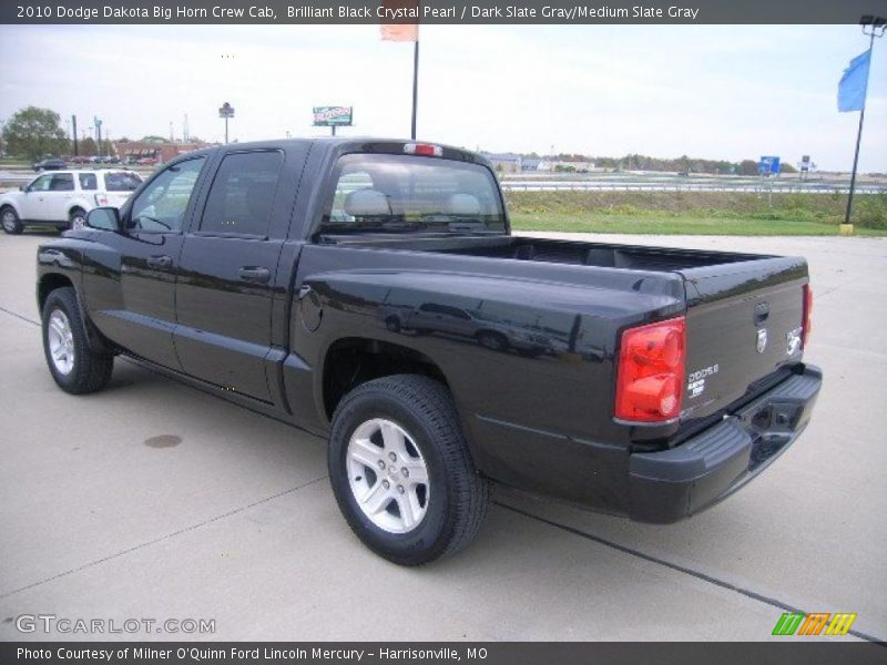 Brilliant Black Crystal Pearl / Dark Slate Gray/Medium Slate Gray 2010 Dodge Dakota Big Horn Crew Cab