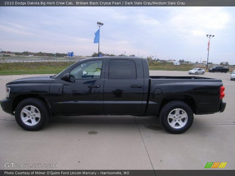 Brilliant Black Crystal Pearl / Dark Slate Gray/Medium Slate Gray 2010 Dodge Dakota Big Horn Crew Cab