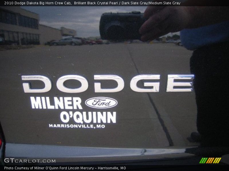 Brilliant Black Crystal Pearl / Dark Slate Gray/Medium Slate Gray 2010 Dodge Dakota Big Horn Crew Cab