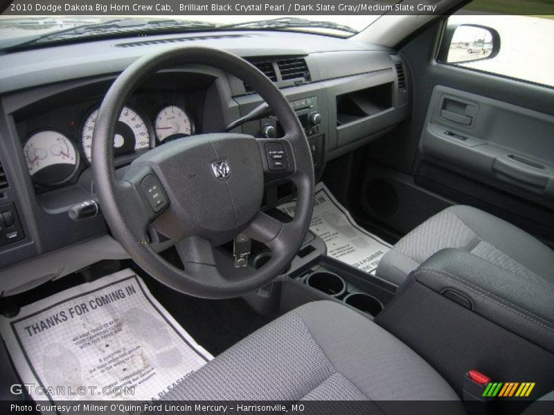 Dark Slate Gray/Medium Slate Gray Interior - 2010 Dakota Big Horn Crew Cab 