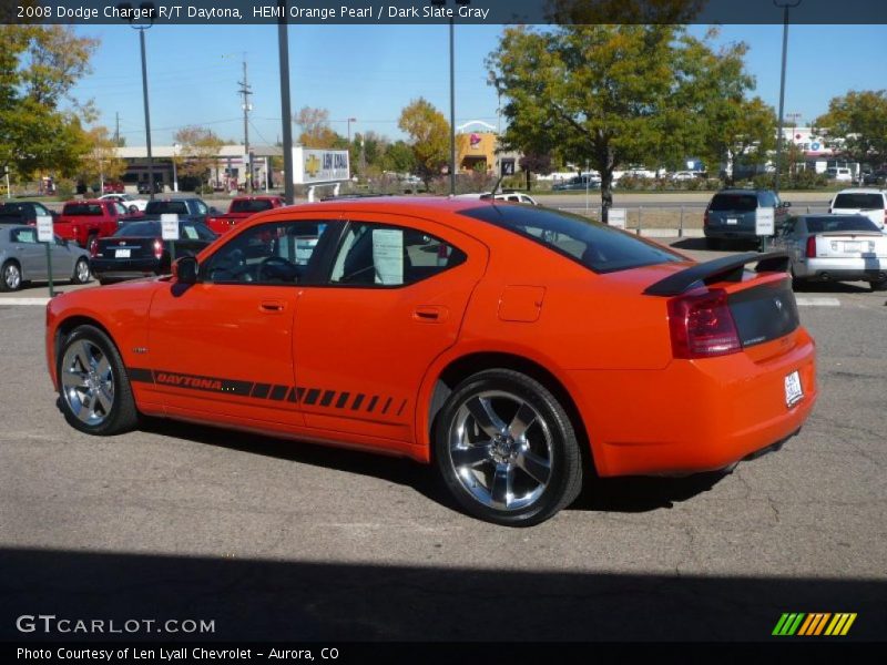 HEMI Orange Pearl / Dark Slate Gray 2008 Dodge Charger R/T Daytona