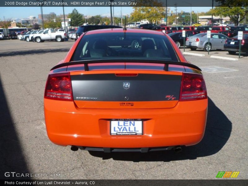 HEMI Orange Pearl / Dark Slate Gray 2008 Dodge Charger R/T Daytona