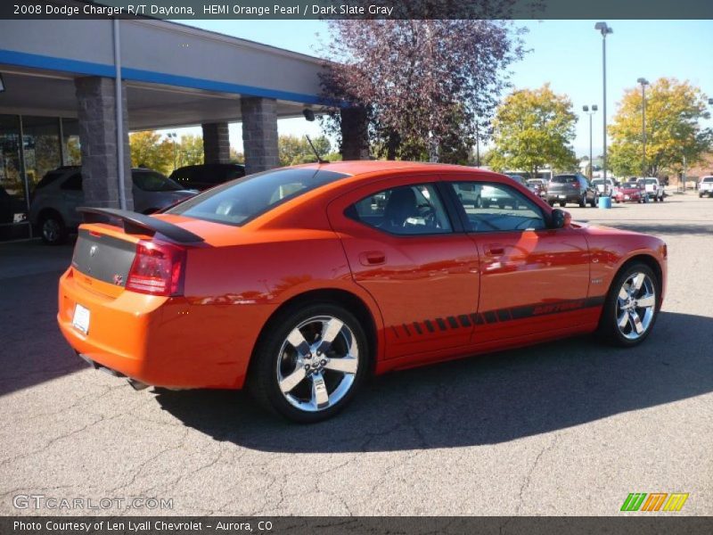 HEMI Orange Pearl / Dark Slate Gray 2008 Dodge Charger R/T Daytona