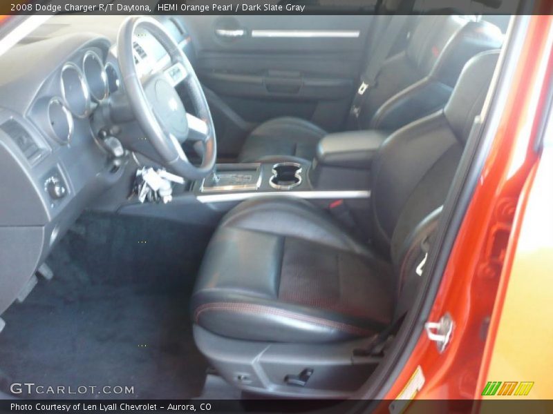 HEMI Orange Pearl / Dark Slate Gray 2008 Dodge Charger R/T Daytona