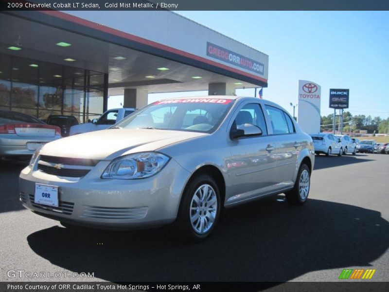 Gold Mist Metallic / Ebony 2009 Chevrolet Cobalt LT Sedan