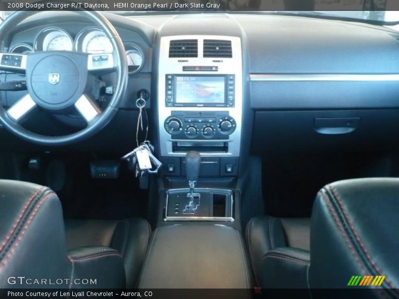 HEMI Orange Pearl / Dark Slate Gray 2008 Dodge Charger R/T Daytona