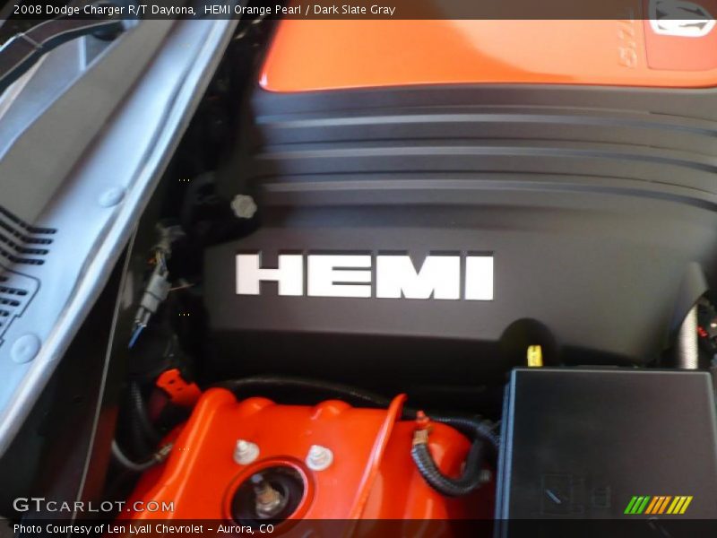 HEMI Orange Pearl / Dark Slate Gray 2008 Dodge Charger R/T Daytona
