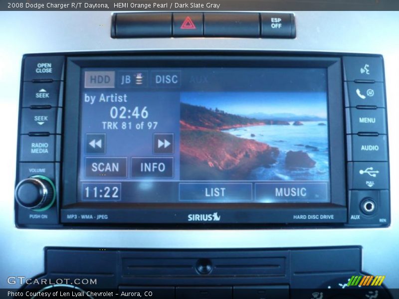 HEMI Orange Pearl / Dark Slate Gray 2008 Dodge Charger R/T Daytona