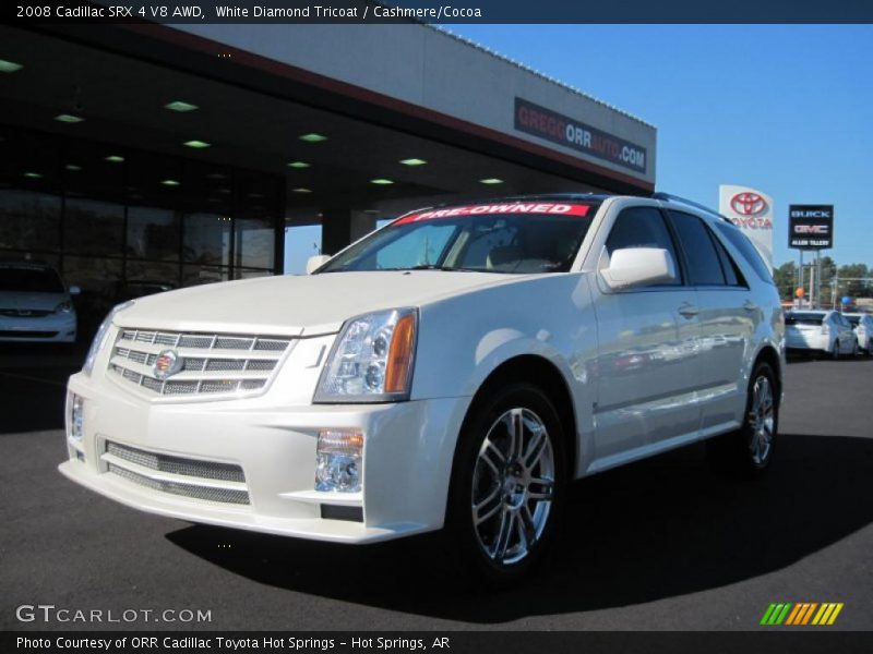 White Diamond Tricoat / Cashmere/Cocoa 2008 Cadillac SRX 4 V8 AWD