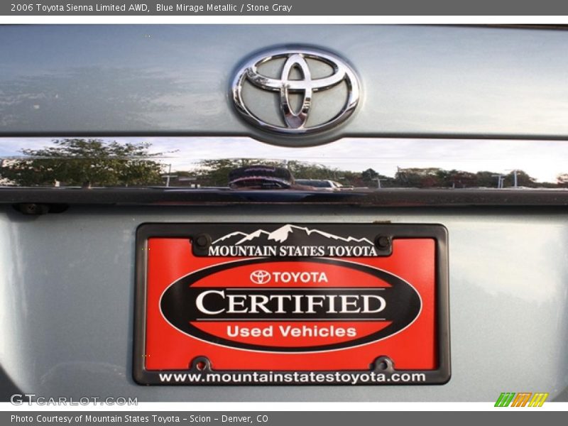 Blue Mirage Metallic / Stone Gray 2006 Toyota Sienna Limited AWD