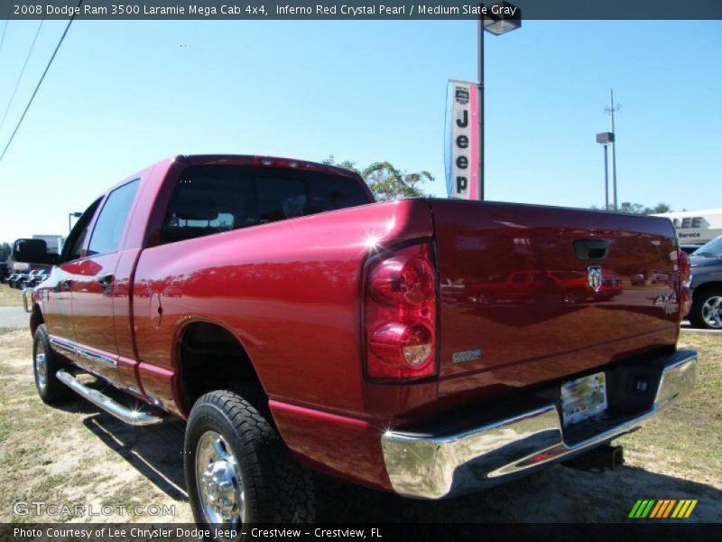 Inferno Red Crystal Pearl / Medium Slate Gray 2008 Dodge Ram 3500 Laramie Mega Cab 4x4