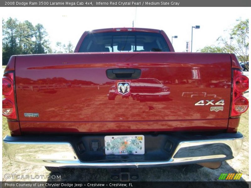 Inferno Red Crystal Pearl / Medium Slate Gray 2008 Dodge Ram 3500 Laramie Mega Cab 4x4