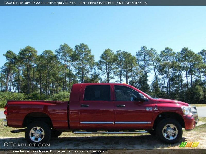 Inferno Red Crystal Pearl / Medium Slate Gray 2008 Dodge Ram 3500 Laramie Mega Cab 4x4