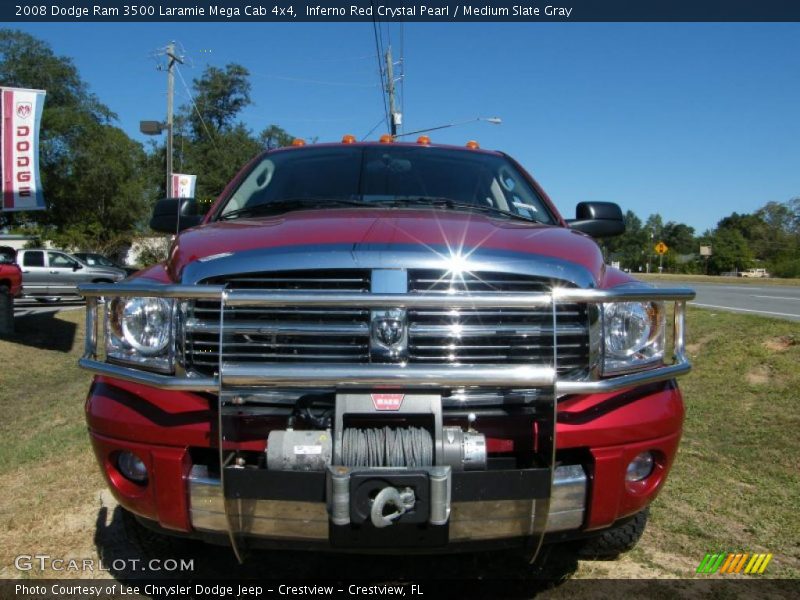 Inferno Red Crystal Pearl / Medium Slate Gray 2008 Dodge Ram 3500 Laramie Mega Cab 4x4