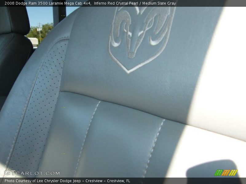 Inferno Red Crystal Pearl / Medium Slate Gray 2008 Dodge Ram 3500 Laramie Mega Cab 4x4