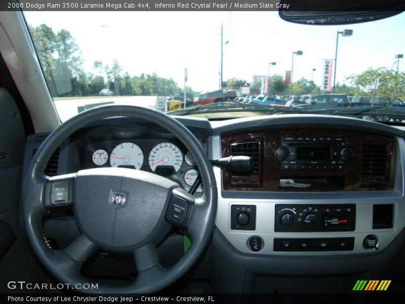 Inferno Red Crystal Pearl / Medium Slate Gray 2008 Dodge Ram 3500 Laramie Mega Cab 4x4