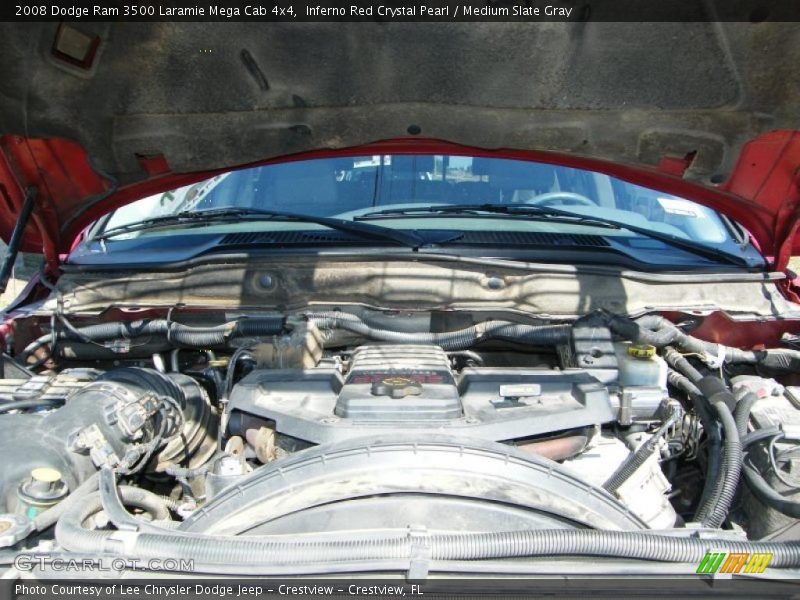 Inferno Red Crystal Pearl / Medium Slate Gray 2008 Dodge Ram 3500 Laramie Mega Cab 4x4