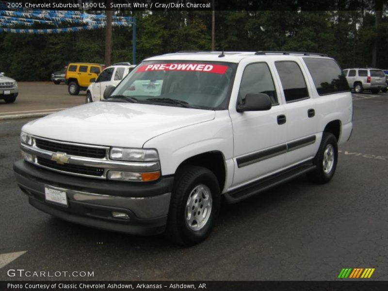 Summit White / Gray/Dark Charcoal 2005 Chevrolet Suburban 1500 LS