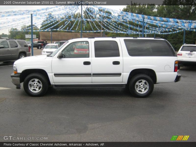 Summit White / Gray/Dark Charcoal 2005 Chevrolet Suburban 1500 LS