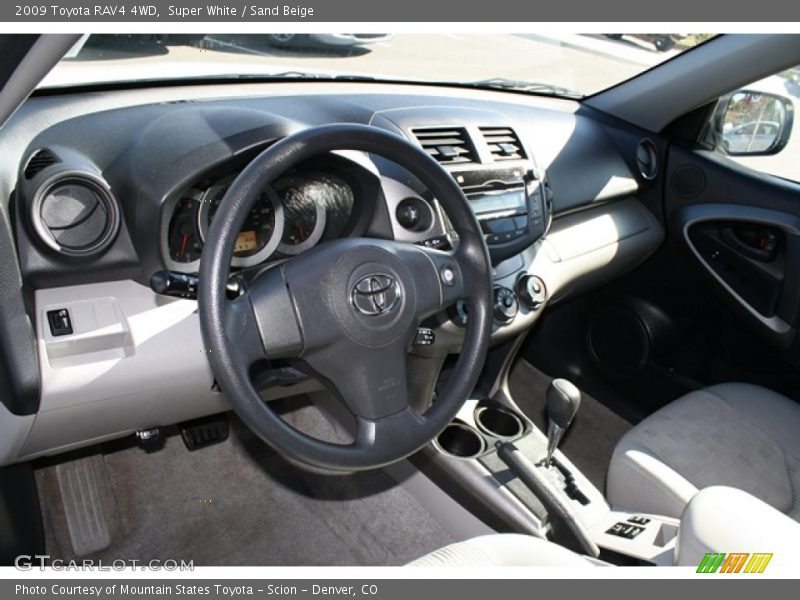 Super White / Sand Beige 2009 Toyota RAV4 4WD