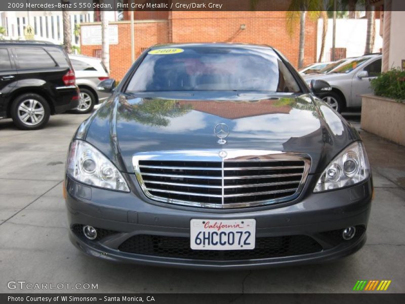 Flint Grey Metallic / Grey/Dark Grey 2009 Mercedes-Benz S 550 Sedan