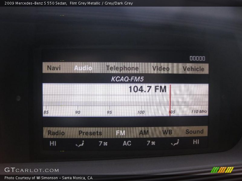Flint Grey Metallic / Grey/Dark Grey 2009 Mercedes-Benz S 550 Sedan
